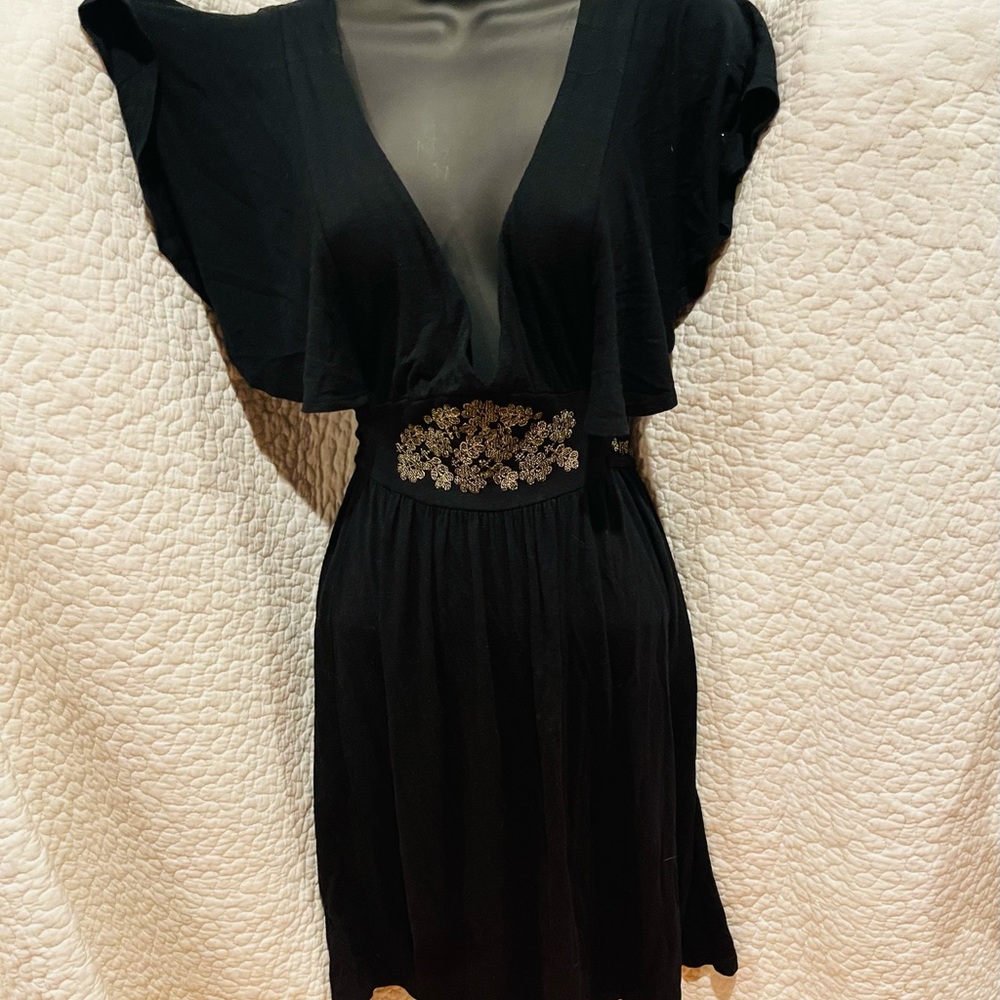 Poetry Black and silver accents dress Sz. M